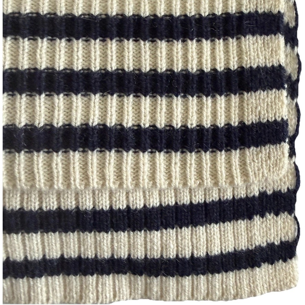Jenni Kayne 100% Cashmere Boyfriend Sweater Navy Striped Nautical Luxury L - Picture 5 of 14